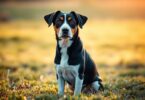 black and white beagle