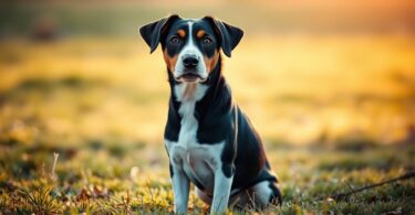 black and white beagle