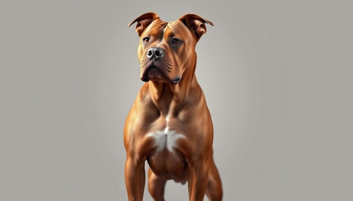 brown pitbull