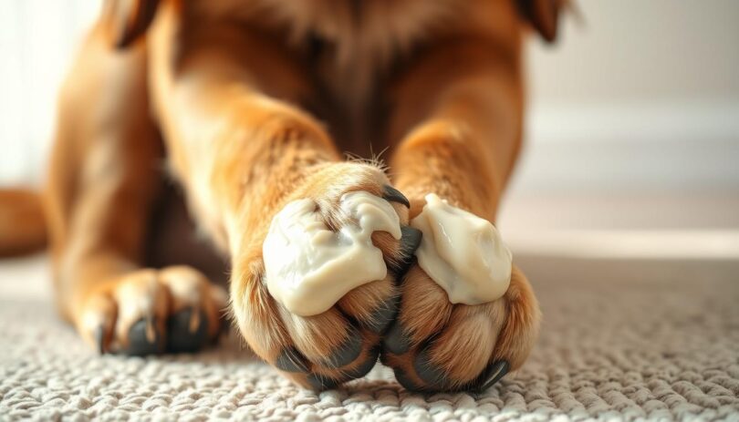 why do dogs chew their paws