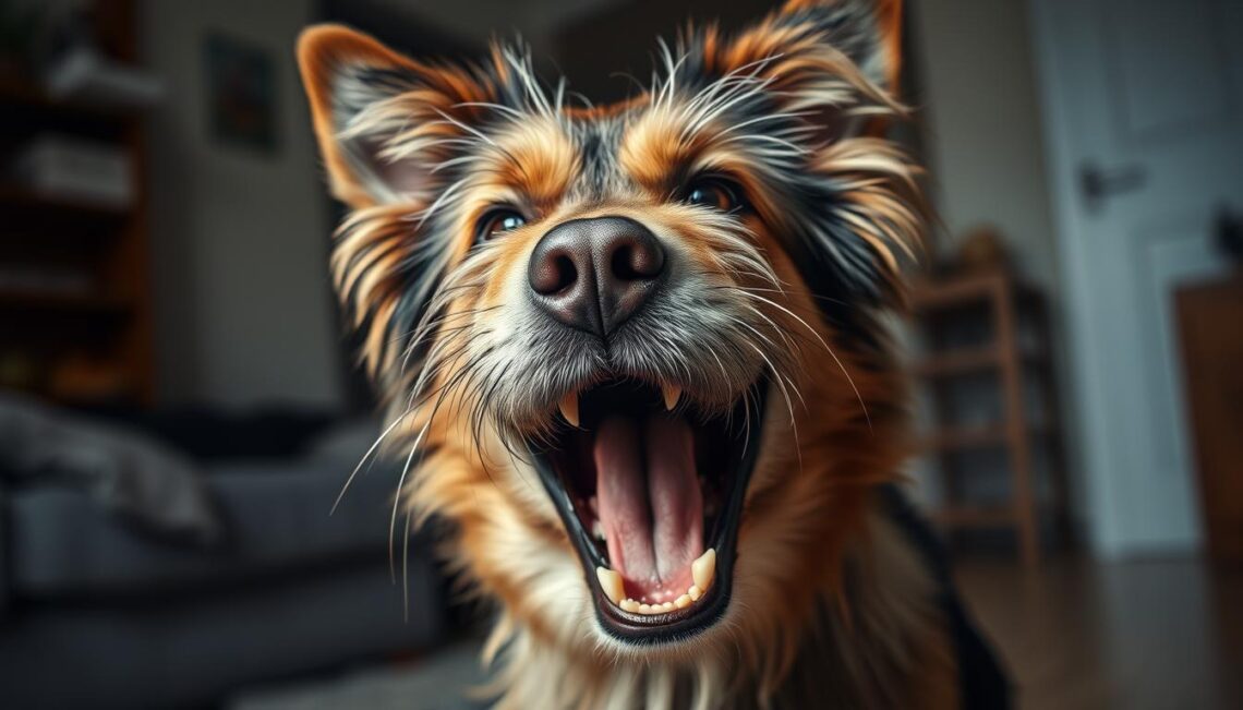 dog is getting in my face barking