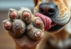 dog keeps licking paws and coughing