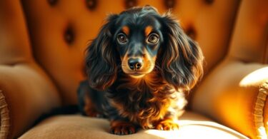 fluffy weiner dog