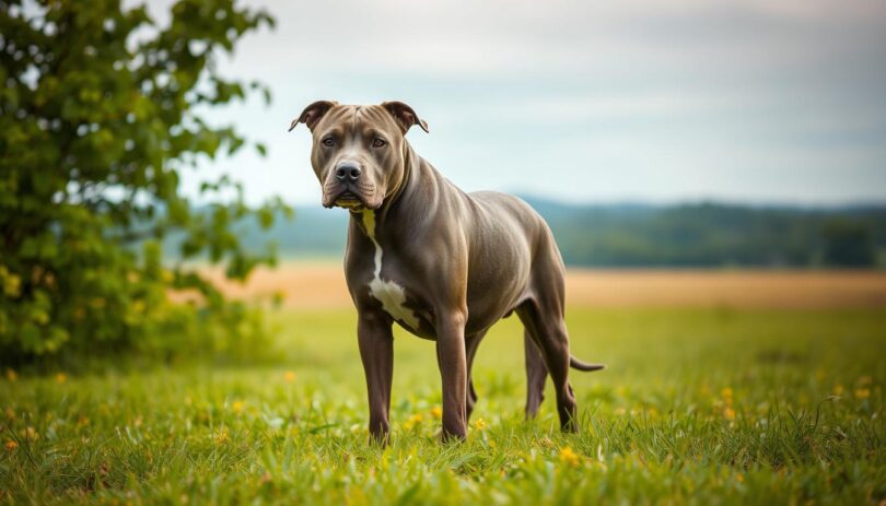 gray pitbull