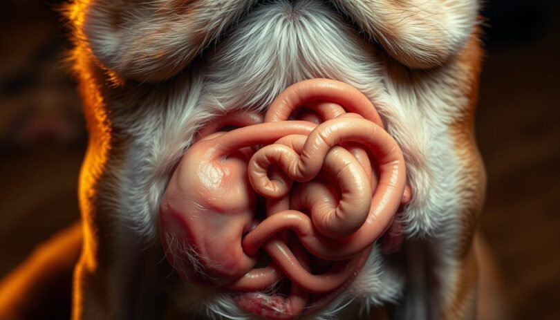 my dog's stomach gurgling like crazy and he won't eat