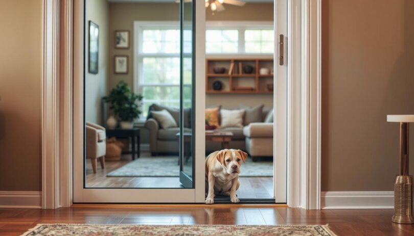 sliding door dog door