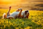 why do dogs roll in the grass