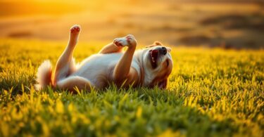 why do dogs roll in the grass