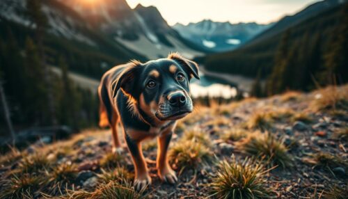 A dog exploring outdoors with nature-themed name ideas