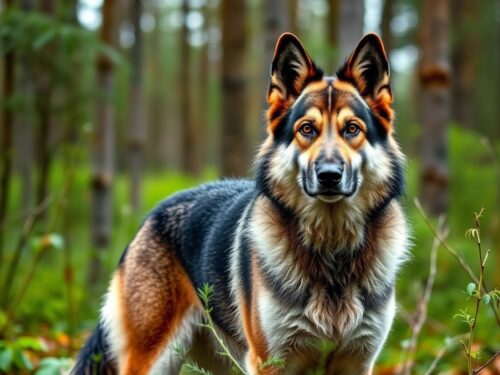 Northern Inuit Dog showing its wolf-like appearance with German Shepherd influence Northern Inuit Dog showing its wolf-like appearance with German Shepherd influence