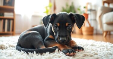 black and brown puppy