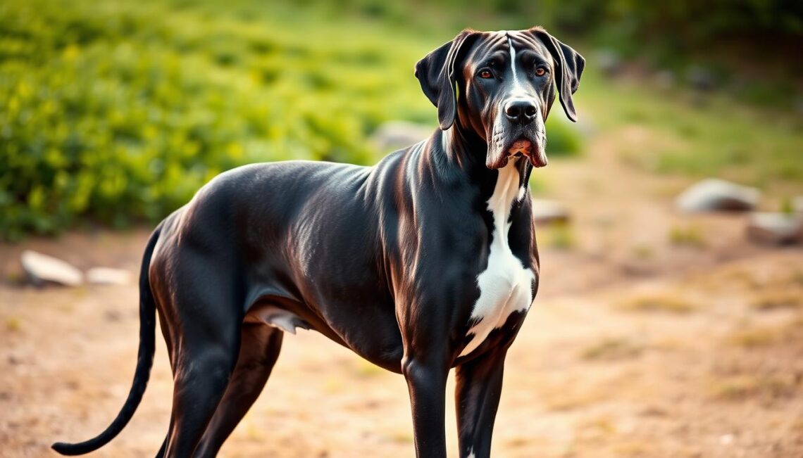 black and white great dane