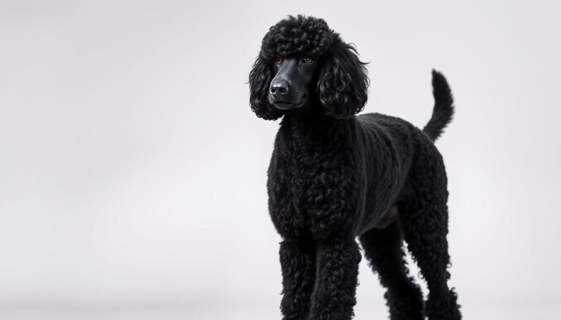 black standard poodle