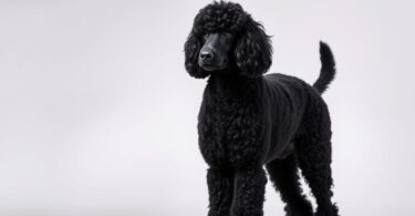 black standard poodle
