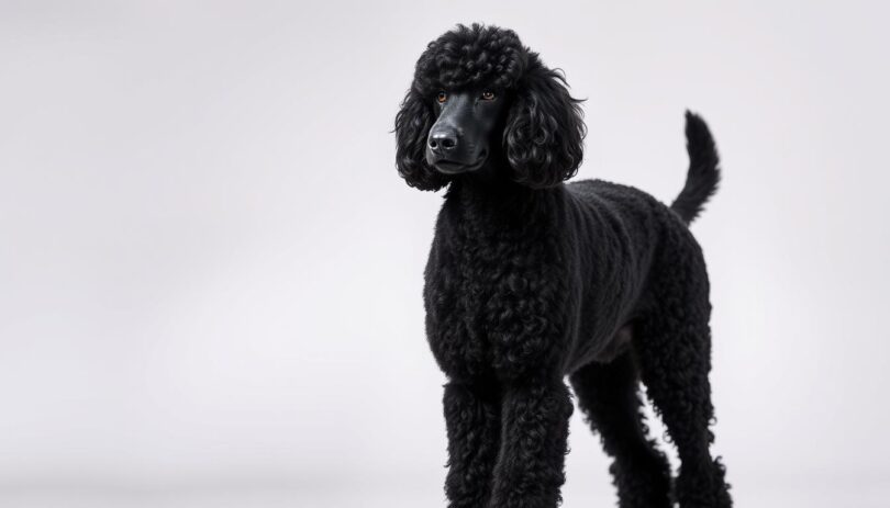 black standard poodle
