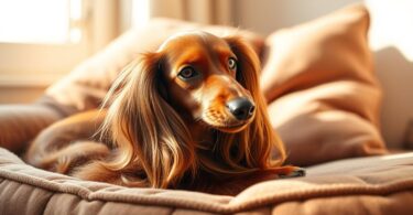 long haired doxie dog