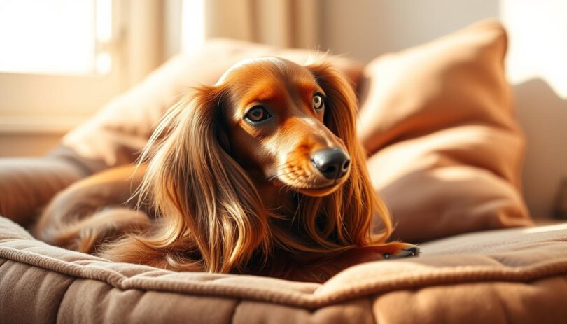 long haired doxie dog
