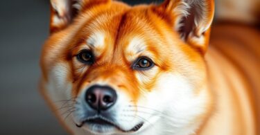 shiba had red on her face