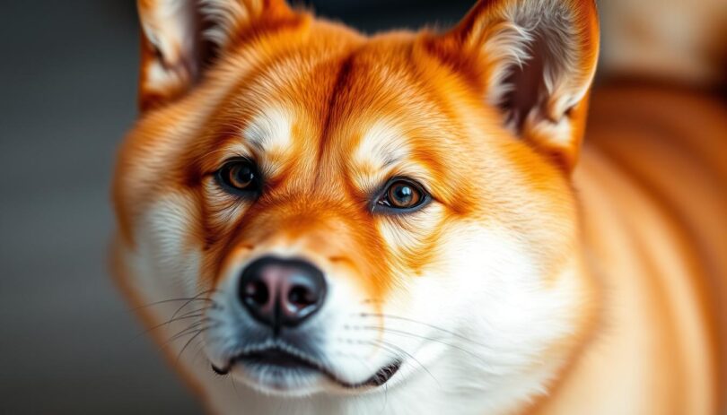shiba had red on her face