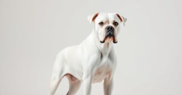 white boxer dog