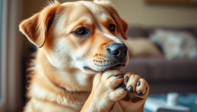 why do dogs bite their paws