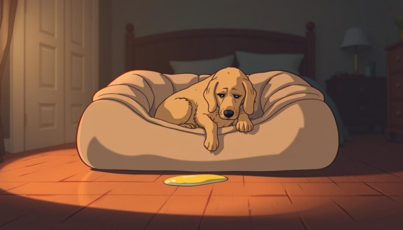 why do dogs pee in your bed