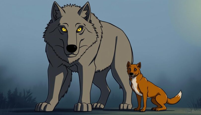 wolf vs dog size