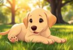 yellow lab pup