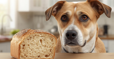 Dog Eats Sourdough Bread