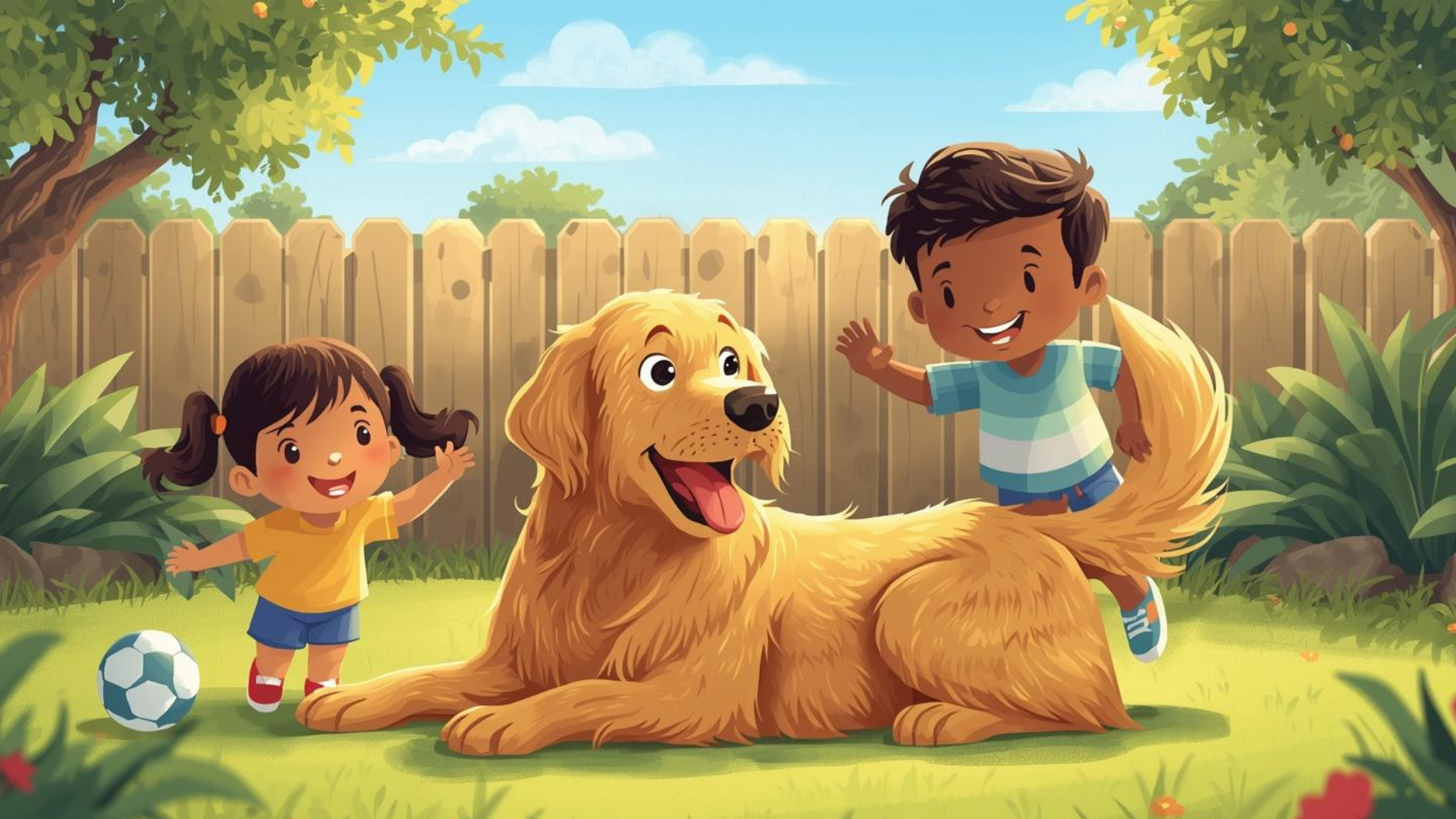 Dog with Young Children