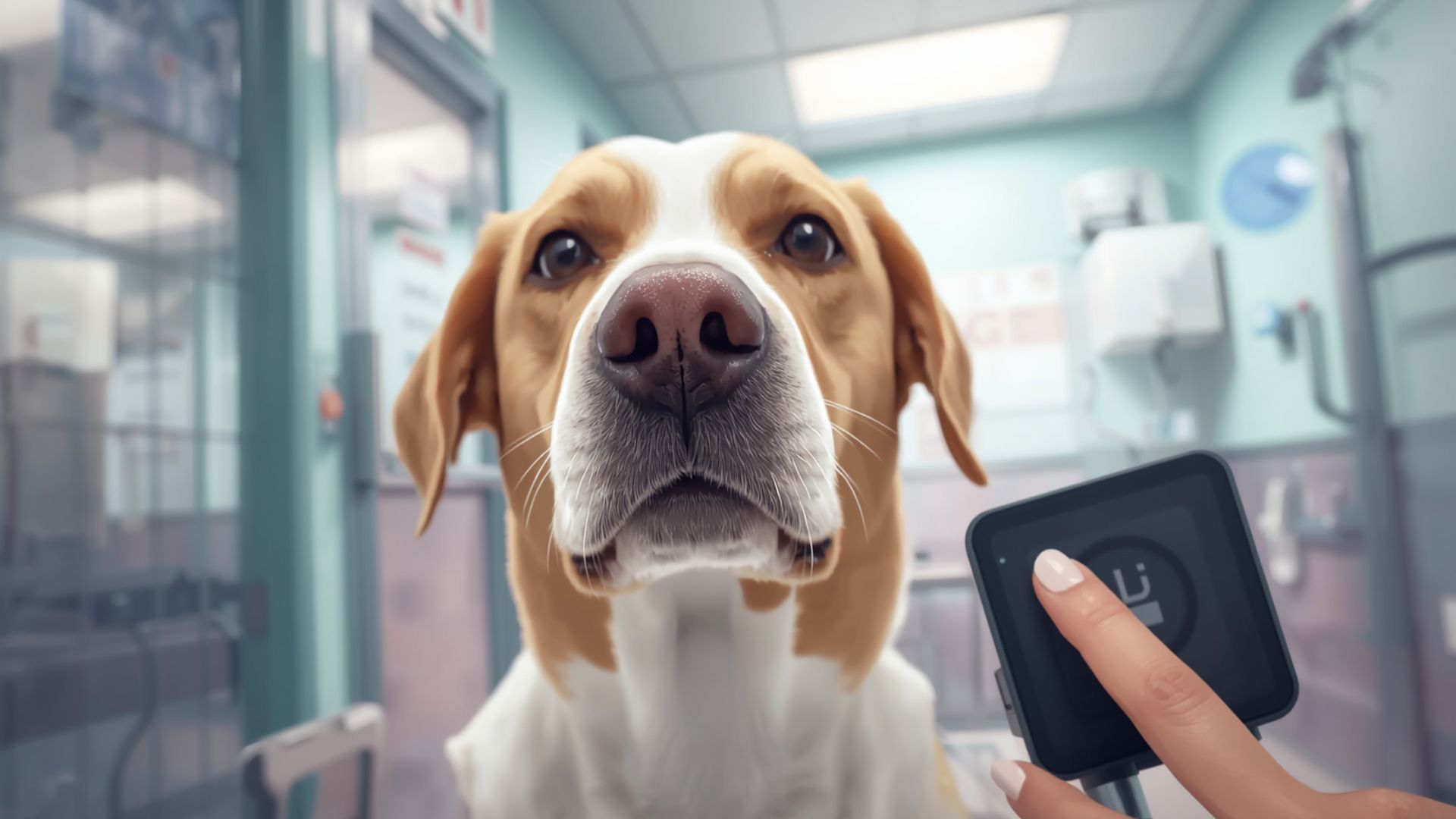 Dog Scanned for a Microchip